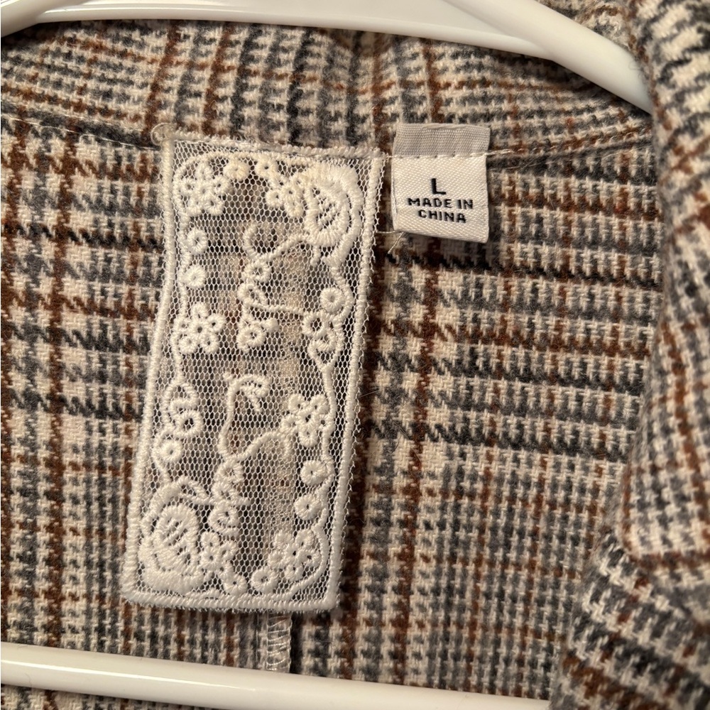 Plaid Houndstooth Shacket - image 2